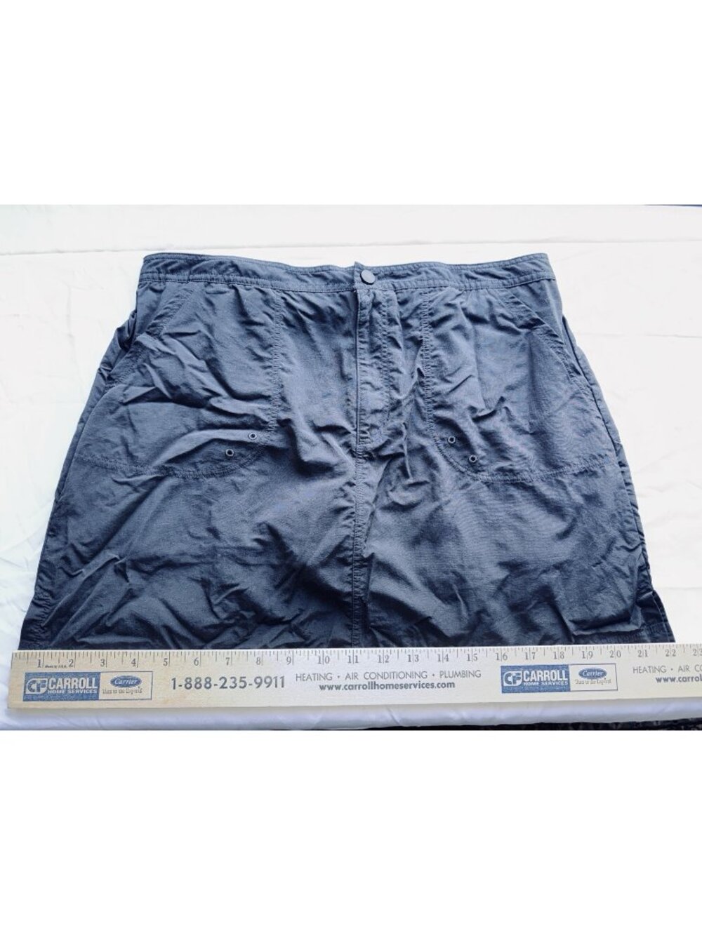Lands' End Women's Swim Skort Size 10 Quick Dry Board Button Pockets Sz 10 Black